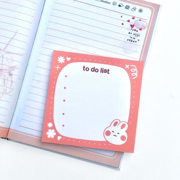 Bunny Memo Pads | 50 Sheets | Mini Note Pad | 3 PCS Per Order | Stationary Gift - Picture 4 of 4